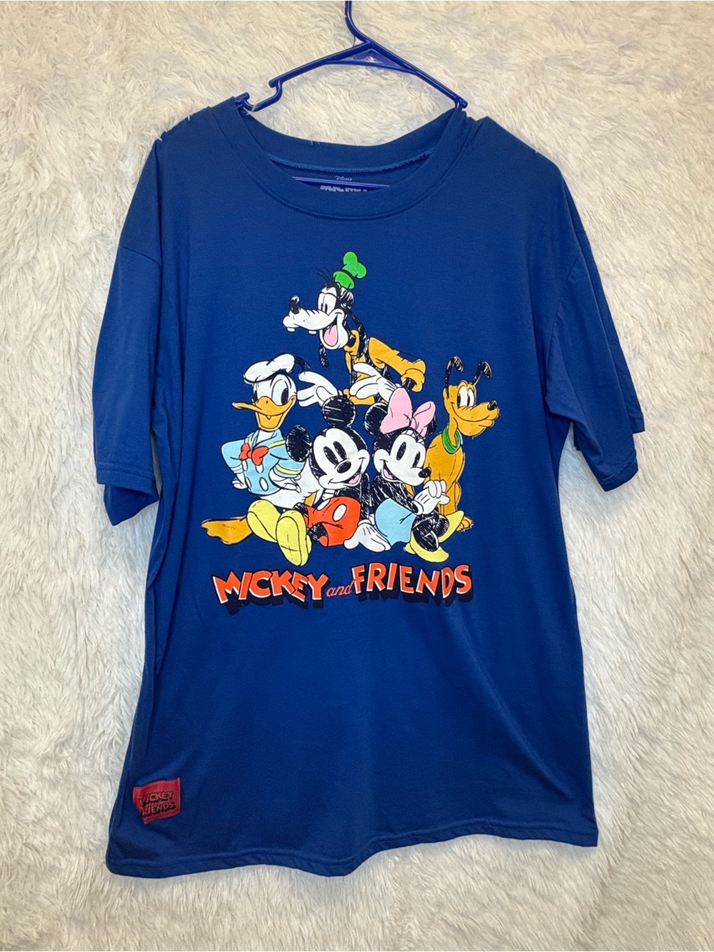 Disney Mickey and Friends Cartoon Navy Blue Graphic Tee | Size Medium 💙🩵 🐭
